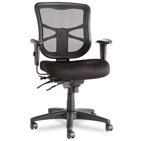Alera Elusion Series Mesh Mid-Back Multifunction Chair, Black