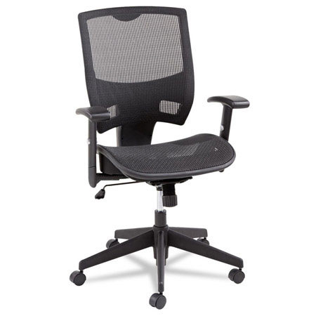 Alera Epoch Series Suspension Mesh Multifunction Chair, Black