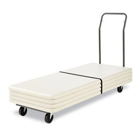 Alera Folding Table Cart, Black