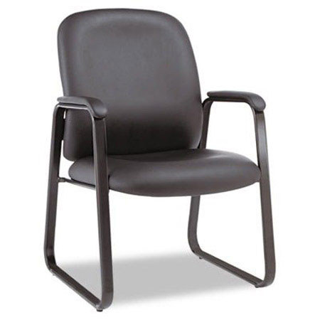 Alera GE43LS10B Genaro Series High-Back Guest Chair, Black Leather