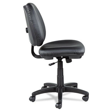 Alera Interval Swivel/Tilt Task Chair, Soft-Touch Leather, Black