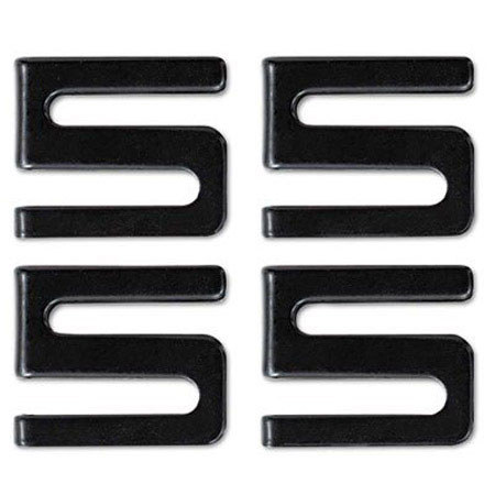 Alera Metal Wire Shelving S Hooks, 4 Hooks/Pack, Black