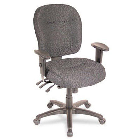 Alera Wrigley Series Mid-Back Multifunction Chair, Adjustable Arms, Charcoal