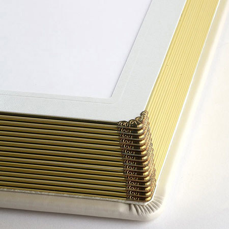 Flora Bella Album for 24-10x10in Photo, Pearl/Gold