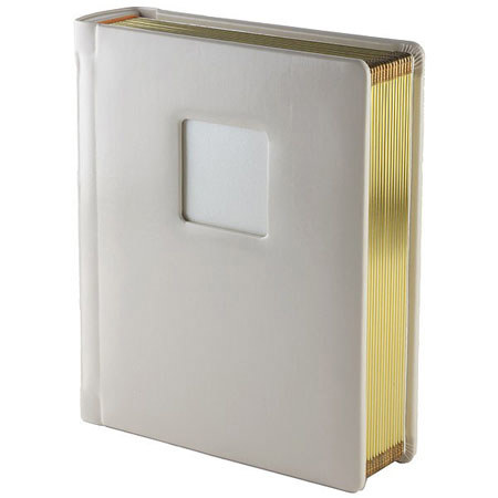 Flora Bella Album for 30-8x10 Photos,Pearl Window/Ivory
