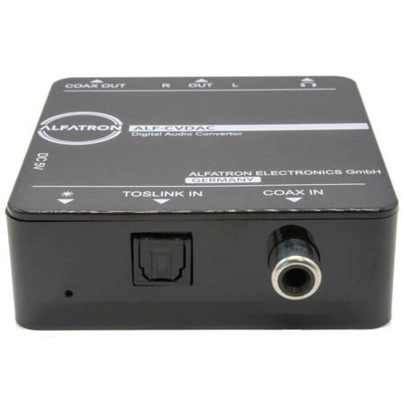 Alfatron ALF-CVDAC TOSLink/Coax Digital to RCA/3.5mm Analog Audio Converter