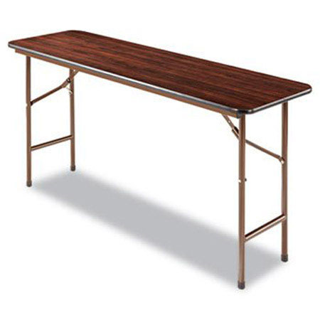 Alera Rectangular Folding Table - 60W x 18D x 29H, Walnut