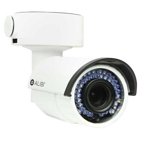 Alibi 4MP WDR Outdoor TDR Bullet IP Camera, 2.8-12mm Motorized Fixed Lens, White