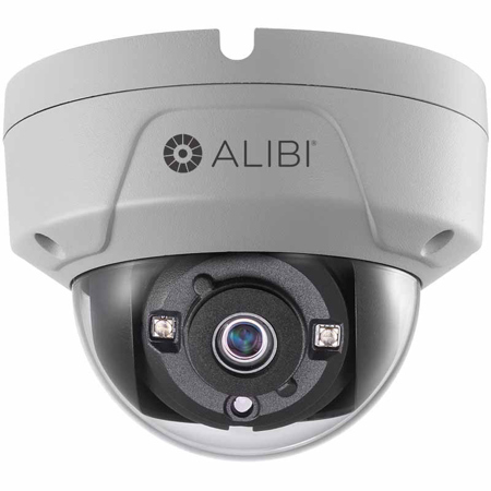 Alibi 3.0 MP HD-TVI 65' IR Vandalproof Outdoor Mini Dome Camera with 3.6 mm Lens