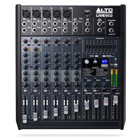 Alto Professional Live 802 8-Channel 2-Bus USB Mixer with Effects