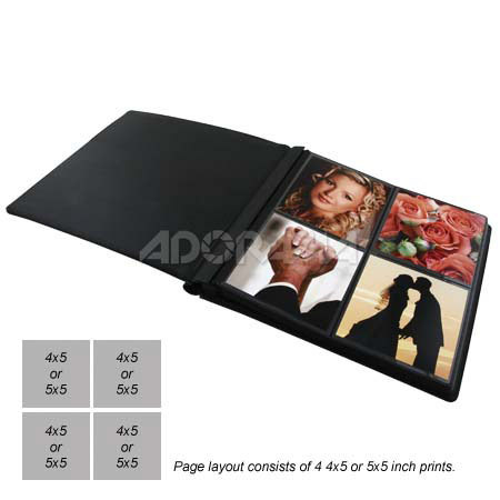 Adorama 5x5in Post Bound Preview Proof Album, 25 Pg, Bk