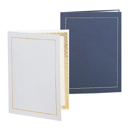 TAP Atlas 8.5x11" Vertical Certificate Folder, Blue, 25-Pack