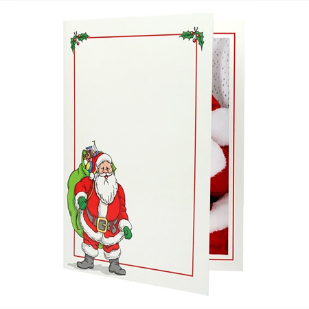 TAP Santa 5x7" Portrait Photo Folder Frame, White, 25-Pack