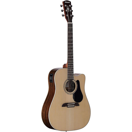 Alvarez Regent 28 RD28CE Dreadnought Semi-Acoustic Guitar, Natural Gloss