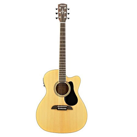 Alvarez Regent 26 Folk/OM Acoustic Electric Guitar with Deluxe Gig Bag, Natural