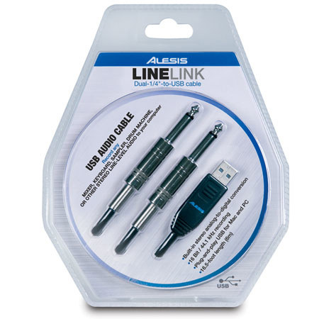 Alesis LineLink Dual 1/4 inch to USB Cable