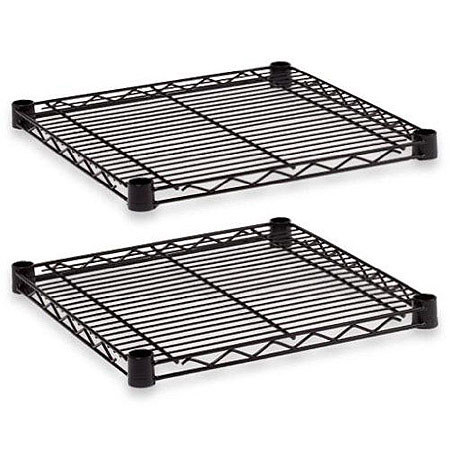 Alera Industrial Wire Shelving Extra Wire Shelf, 2 Shelves /Carton, Black