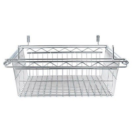 Alera Sliding Wire Basket for Wire Shelving - 18W x 18D x 8H, Silver