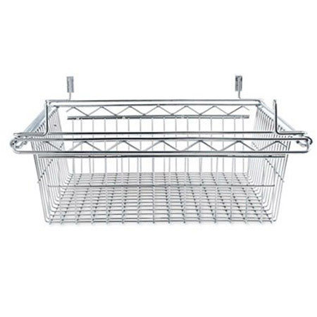 Alera Sliding Wire Basket for Wire Shelving - 18W x 24D x 8H, Silver