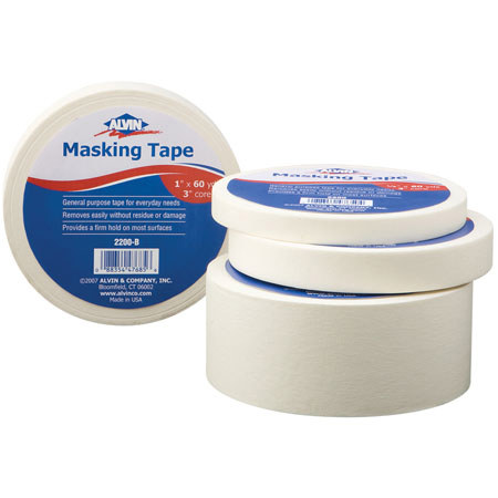 Alvin General Purpose Masking Tapes, 60-Yard Core 3" 3/4".
