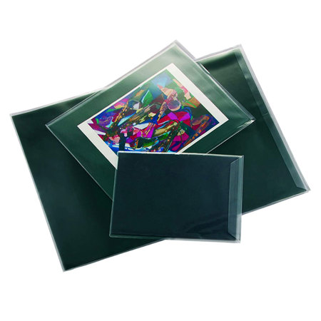Alvin Art Envelope, Heavy-Duty Clear Vinyl w/Paper Insert, 14x17" Pack of 6.