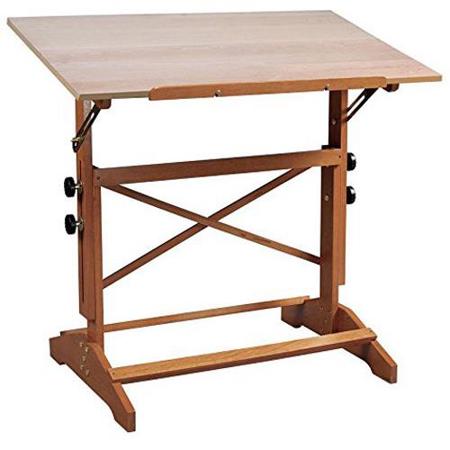 Alvin Pavillon Art and Drawing Table with Unfinished Wood Top, 24"x36"