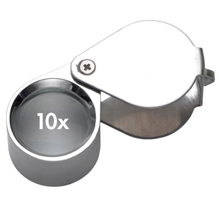 Alvin C813 10x Triplet Loupe, Color: Nickle-Plated Brass.