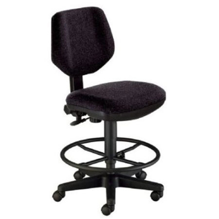 Alvin Comfort Classic Deluxe Task Drafting Height Chair with CK49 Kit, Black