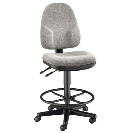 Alvin Monarch High Back Drafting Height Chair with CK49 Kit, Medium Gray