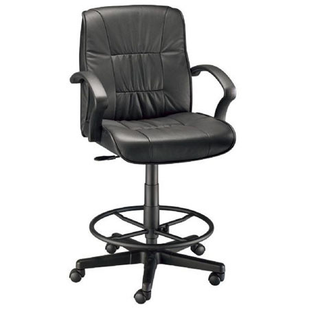 Alvin Art Director Executive Leather Drafting Height Chair with CK49 Kit