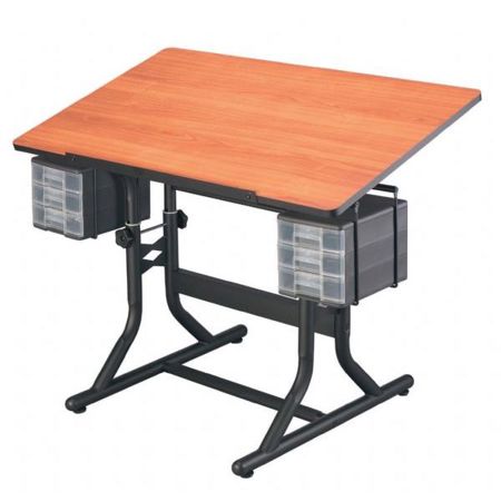Alvin CraftMaster Art, Drawing & Hobby Table, Black Base & Cherry Top, 20"x40"
