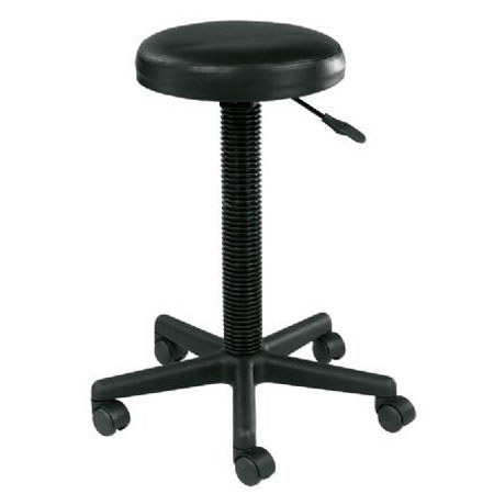 Alvin Pneumatic-Lift Stool, Black