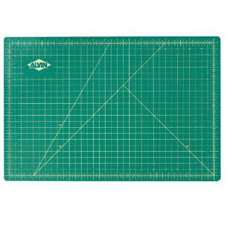 Alvin GBM Series Pro Self-Healing Cutting Mats, 18x36" Green/Black gridded