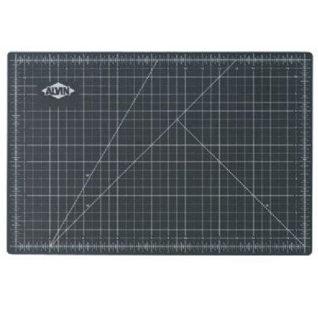 Alvin GBM Series Pro Self-Healing Cutting Mats, 24x36" Green/Black - gridded