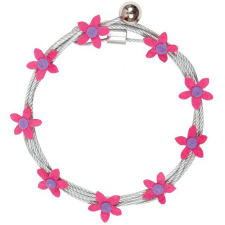 Alvin M083 Magnetic Photo Cable, 57" Long with Nine Mighty Magnets -Pink Flowers