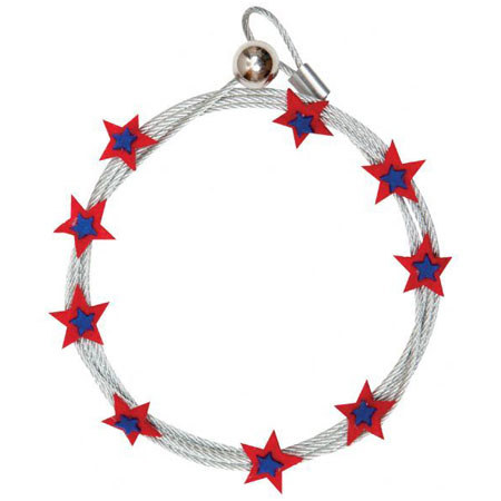 Alvin Magnetic Photo Cable, 57" Long, Red Stars