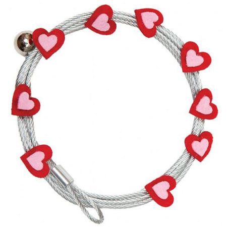 Alvin Magnetic Photo Cable, 57" Long, Red Hearts