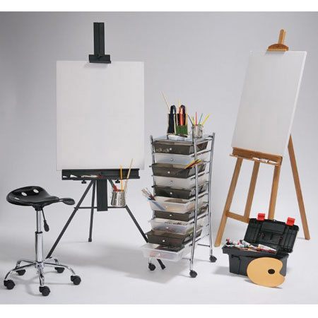Alvin Tractor Stool, Chrome/Black