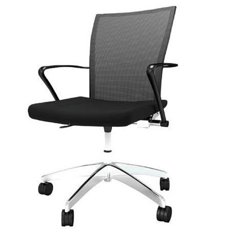 Mayline Valore Mesh Task Chair, 360 deg. Swivel, Black