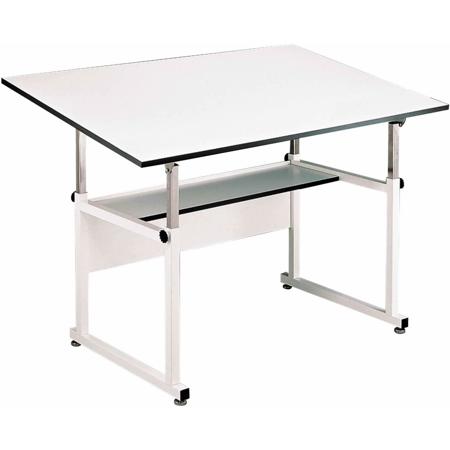 Alvin WorkMaster Table with White Base & White Top, 37.5"x60"