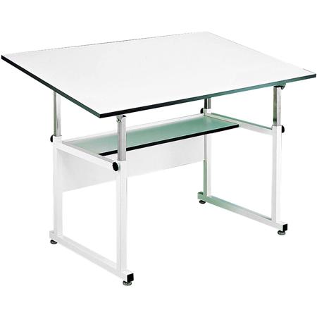 Alvin WorkMaster Table with White Base & White Top, 37.5"x72"