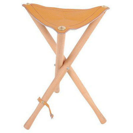 Alvin Heritages Leather Seat Wood Stool