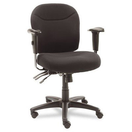Alera Wrigley Series 24/7 High Performance Mid-Back Multifunction Chair, Black