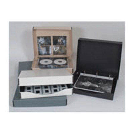 Archival Methods Three Ring Binder Box 12.25 x 13.25 x 1.5", White.