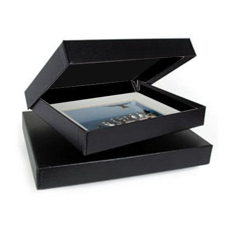 Archival Methods Onyx 17x22x2" Portfolio Box, 17.25x22.25", Black Buckram / Black Lining