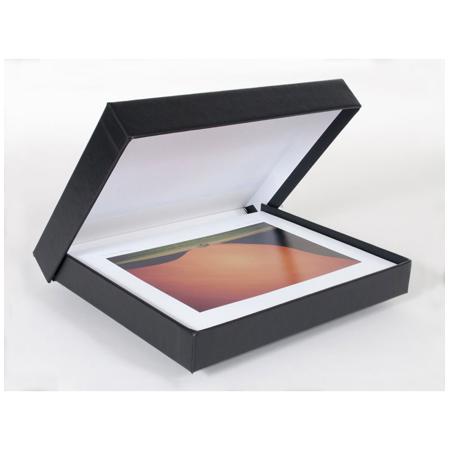 Archival Methods Onyx 11x17x1-3/8" Portfolio Box, Black/White