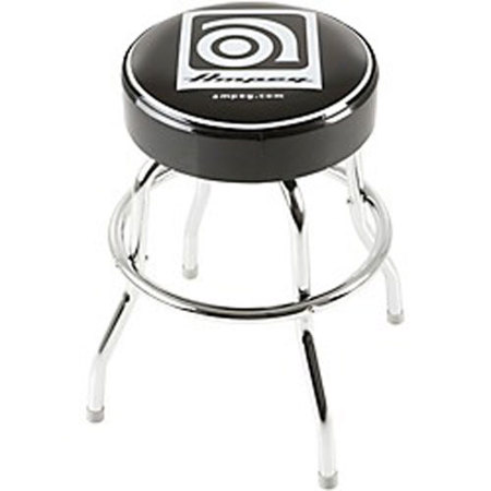 Ampeg 24" Metal Frame Studio Stool with Ampeg Logo, Chrome Finish