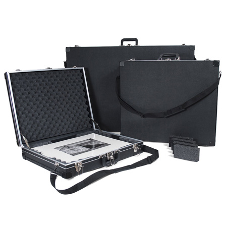 Archival Methods Art Carry Case with Shoulder Strap and Foam Blocks, Hold 22x28, 24x30, 24x36, Print Sizes, Black