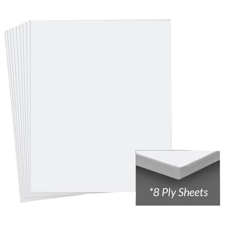 Archival Methods 22x28" 8-Ply Bright White 100% Cotton Museum Board, 5 Pack