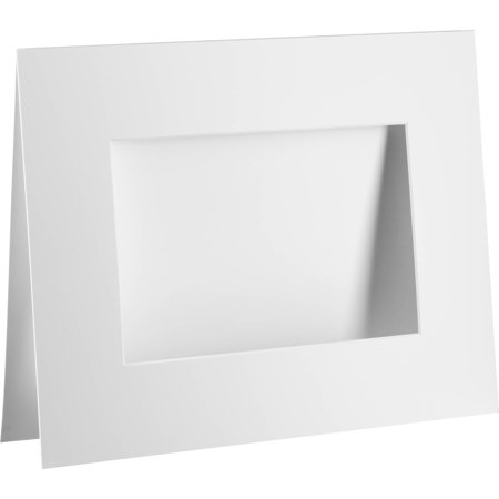 Archival Methods Pre-Cut Exhibition Mats Board, 5x7" on 8x10" 5Pk -White